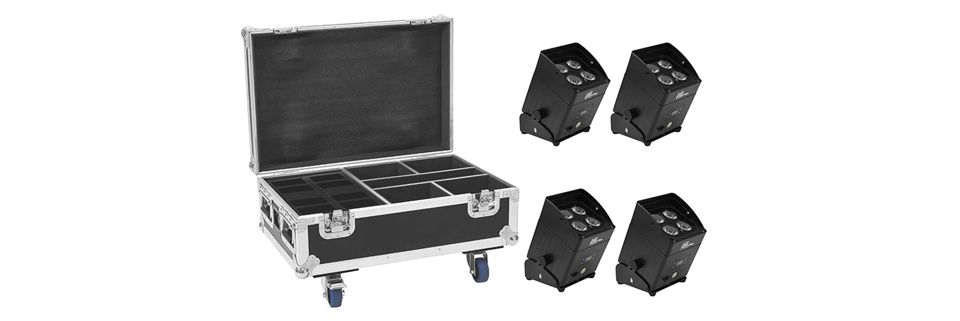 EUROLITE AKKU IP UP-4 PLUS Set mit Case