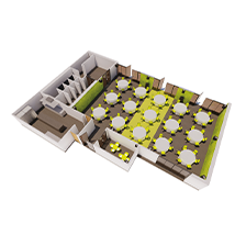 Esempio di applicazione Intusonic grande sala eventi