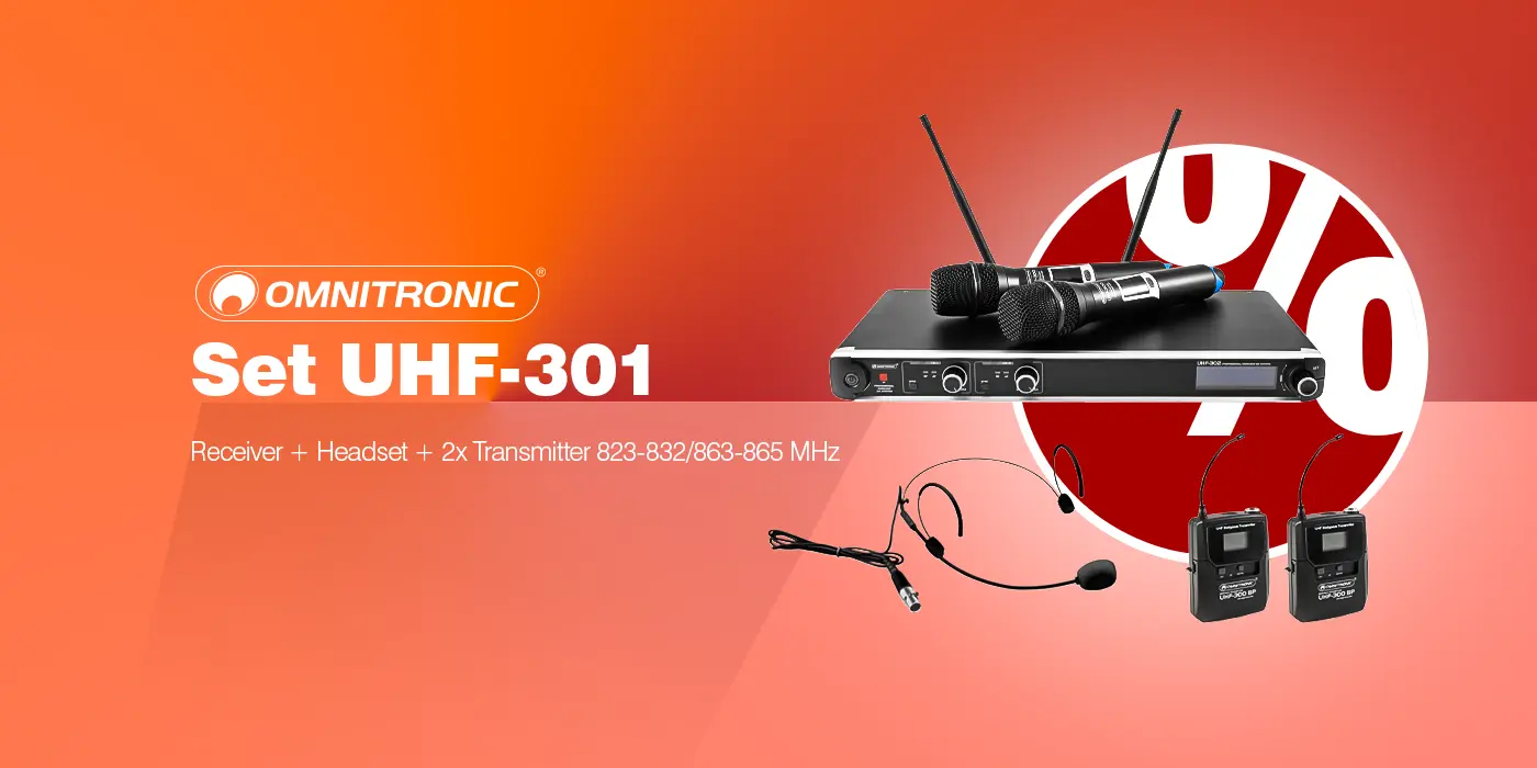 OMNITRONIC Set UHF-302