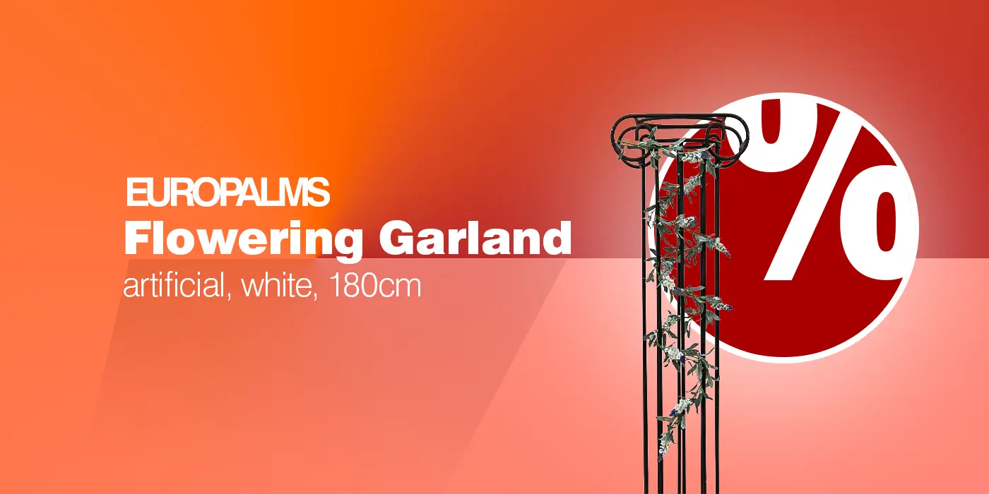 EUROPALMS Blütengirlande, weiß
