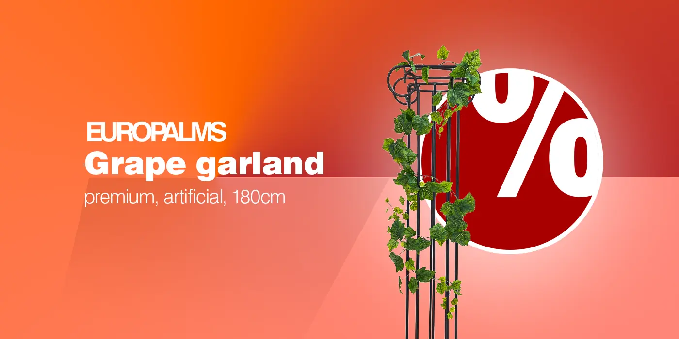 EUROPALMS Weingirlande Premium, künstlich, 180cm